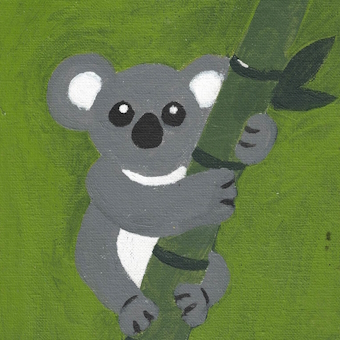 Acrylic Painting of a Koala