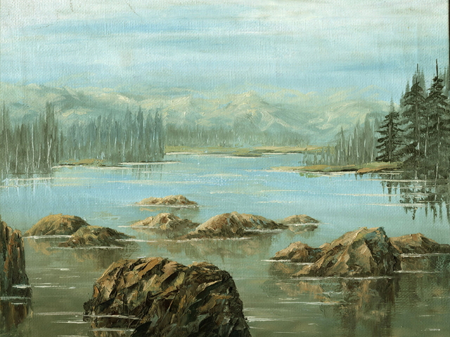 Demonstration Rocks - Oil on Canvas - 8x10 - $175