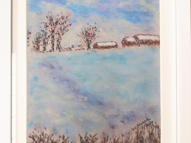 Wintry Scene - 9×12 - Soft Pastel - $125