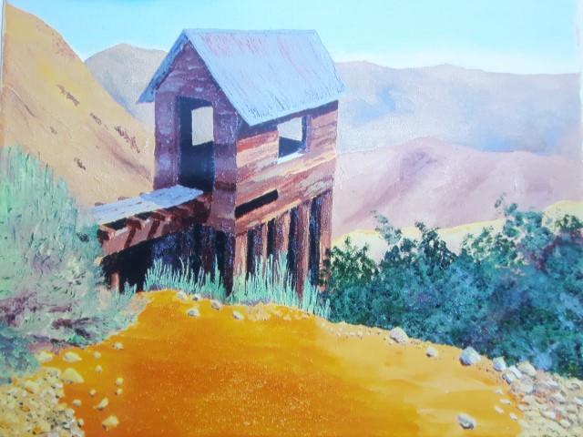 Mine Shaft, Boise, Idaho - $200 - 11 x 14 - Oil on canvas