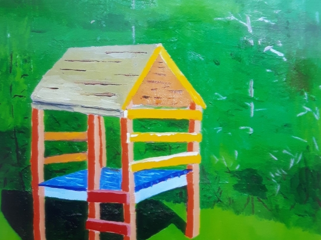 Plaything Camp Naivelte, Brampton - $200 - 11 x 14 - Oil on canvas